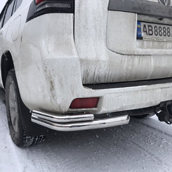 Защита заднего бампера уголки двойные Can Oto для Toyota Land Cruiser 150