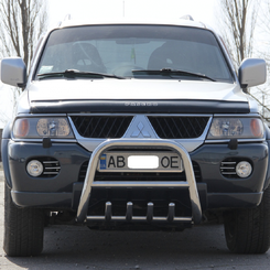 Кенгурятник з перемичкою і грилем Mitsubishi Pajero Sport 1998-2008 труба 60мм