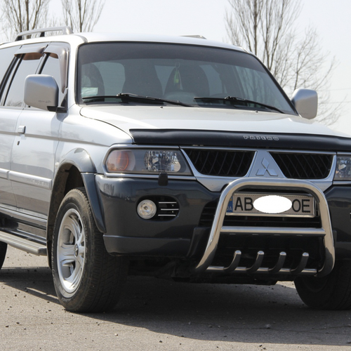 Кенгурятник з перемичкою і грилем Mitsubishi Pajero Sport 1998-2008 труба 60мм