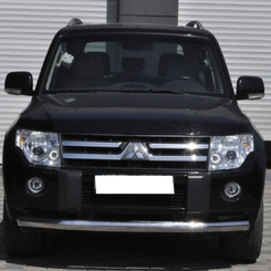 Передій захист одинарний труба Mitsubishi Pajero Wagon 06+