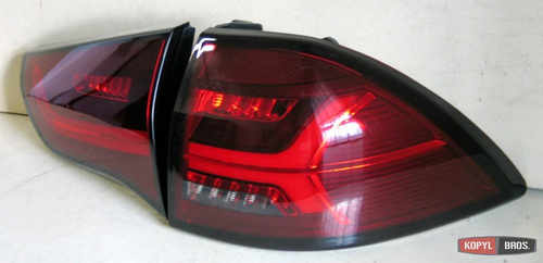 LED оптика Задні ліхтарі Mitsubishi Pajero Sport 2008+ (червоні)