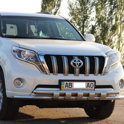 Защита переднего бампера для Toyota Land Cruiser Prado 150