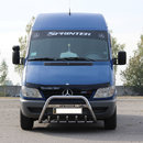 Кенгурятник з написом і грилем D60 для Mercedes Sprınter 2000-2006 (WT004)