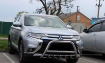 Кенгурятник з перемичкою і грилем D51 для Mitsubishi Outlander 2015+