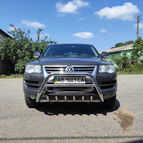 Кенгурятник з перемичкою і грилем для VW Touareg 2003-2010 широкий діаметр 60мм