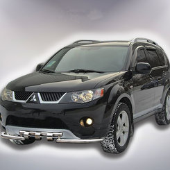 Захист переднього бампера для Mitsubishi Outlander XL 2007-2009