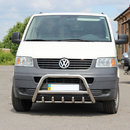 Кенгурятник з перемичкою і грилем D60 для VW T5 2010-2015