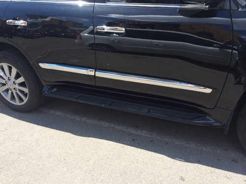 Молдинги на двері Toyota Land Cruiser 200 2007- / 2015- / Lexus LX 570 колір чорний модель рестайлінг LX 2013