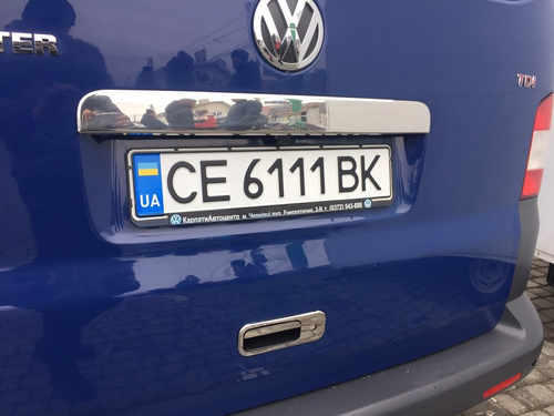 Хром накладка над номером на кришку багажника (нерж.) 1-дверн.(ляда) для VW T5 2003-2015 Carmos (Туреччина)