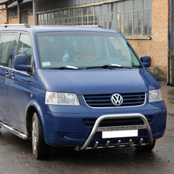 Кенгурятник D51 з написом для Фольксваген Т5 2003-2010