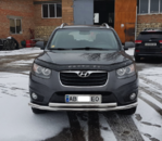 Захист переднього бампера подвійний для Hyundai Santa Fe 2006-2012 Діаметр 6060мм