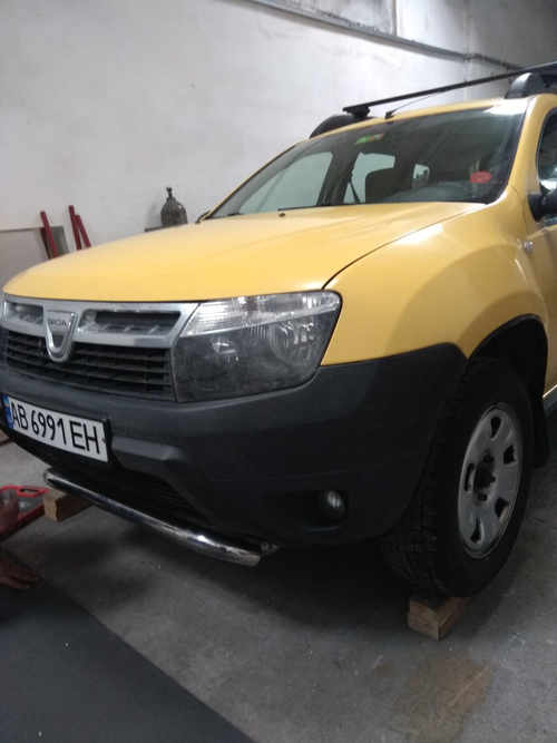 Захист переднього бампера подвійний Tamsan для Duster