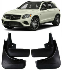 Бризковики для Mercedes GLC X253 2016-2019 для авто без порогів комплект 4 шт.