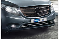 Хром накладки на решітку бампера для Mercedes Vito 447 2015+ (пасажир)