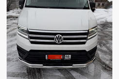 Захист переднього бампера подвійний для VW Crafter 2017-