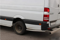 Бокові труби за заднім колесом (нерж) для VW Crafter 2017+ (середня база)