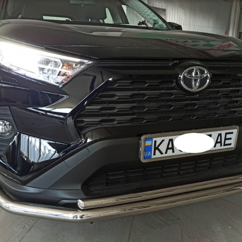 Захист переднього бампера подвійний для Toyota Rav 4 2019+ Діаметр 60-42мм