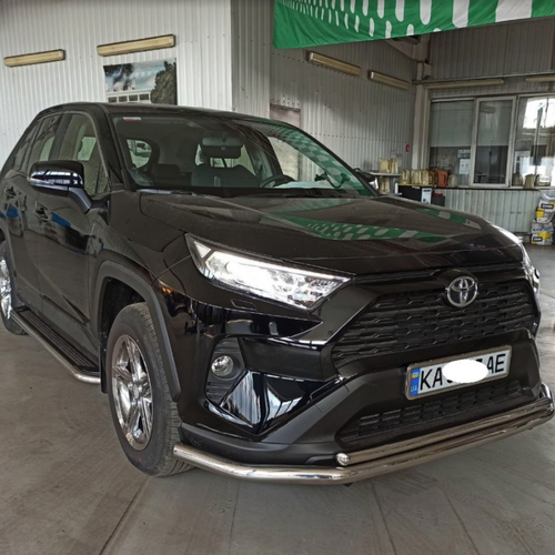 Захист переднього бампера подвійний для Toyota Rav 4 2019+ Діаметр 60-42мм