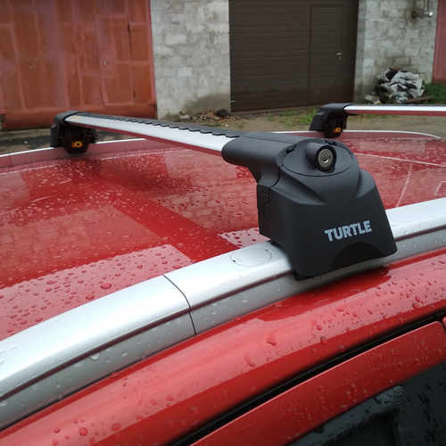 Багажник на кришу Turtle Air 2 для BMW X1 F48 2015+, сірий (2шт)