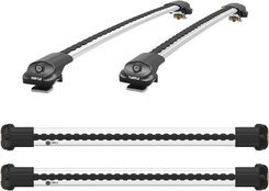 Багажник на рейлинги Toyota LC 120 Prado 2002-2009 AIR1, серый (2шт.)