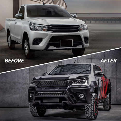 Передні фари з ДХО для Toyota Hilux 2015+