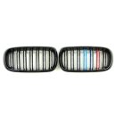 Решетка радиатора ноздри BMW X5 Series F15 2013-2018год Черный Глянец Триколор