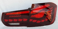 Задняя оптика LED для BMW 3 серии F30 2012-2019 стиль M4 Oled (червона)