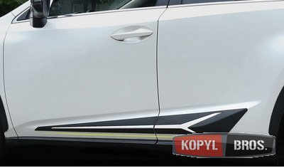 Молдінги дверні з хром вставкою (нерж) для Lexus NX 2014-