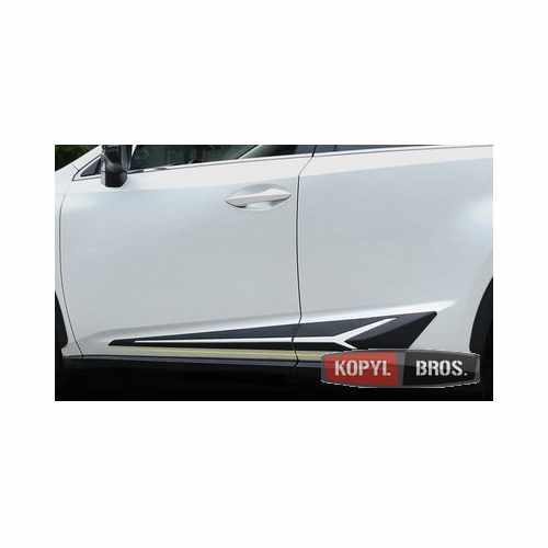 Молдінги дверні з хром вставкою (нерж) для Lexus NX 2014-