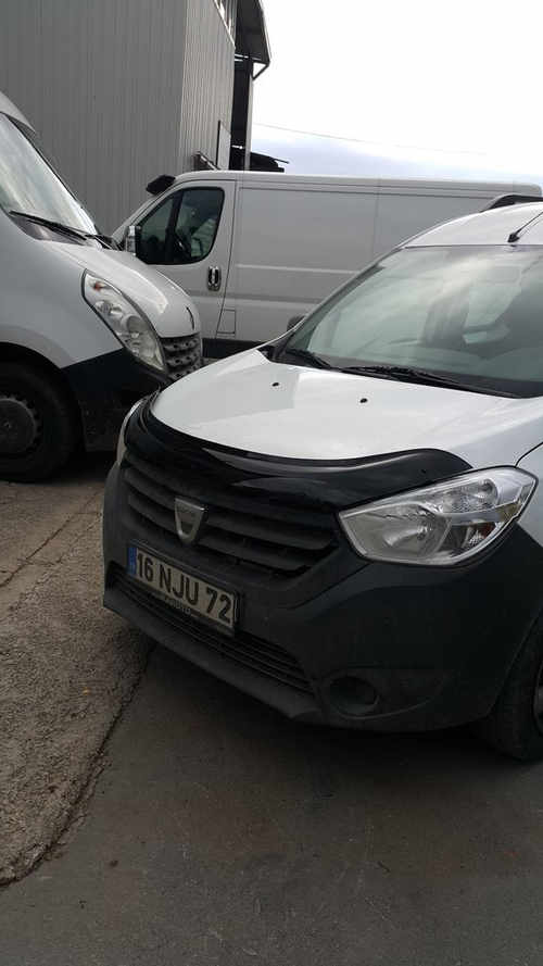 Дефлектор капота EuroCap для Dacia Dokker 2013↗ мм.