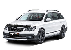 Дефлектор капота (EuroCap) для Skoda Superb 2013-2015