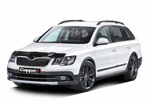 Дефлектор капота (EuroCap) для Skoda Superb 2013-2015