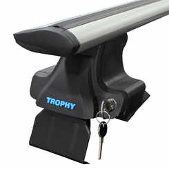 Багажник на гладкий дах TrophyBars (перемички) до Mazda 626 Sedan (USA) 1998-2002, довжина (120 cm), сірі