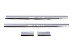 Накладки на пороги (4 шт) для Nissan Micra K12 2003-2010