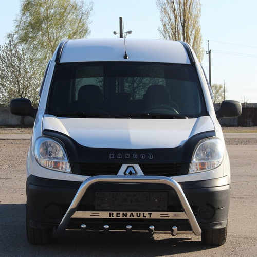 Кенгурятник з написом і грилем D60 для Renault Kangoo 1997- 2008 (WT004)