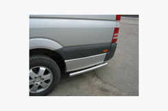 Бічні труби за заднім колесом (2 шт., нерж) Середня база, 70мм для Volkswagen Crafter 2017↗ мм.