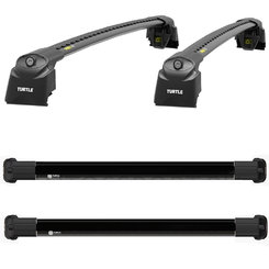 Багажник на кришу Turtle Air 2 для Chery Tiggo 7 Pro 2020+, чорний (2шт)