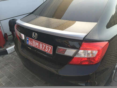 Спойлер ліп багажника Honda Civic 2012-2015 ABS пластик