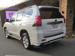 Юбка заднего бампера Modellista Toyota Land Cruiser Prado 150 2017+ под 2 трубы цвет белый перламутр
