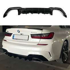 Накладка заднього бампера (дифузор) M-Performance 340i чорна BMW 3 series G20 2017-