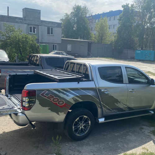 Алюмінієва кришка двосекційна (чорна) на кузов для Toyota Hilux