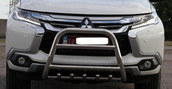 Кенгурятник WT008 (нерж) для Mitsubishi Pajero Sport 2015+ рр