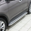 Пороги майданчик лист (чорний метал) для IX35 з алюмінієвим листом d42