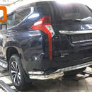 Захист заднього бампера Mitsubishi Pajero Sport (2016-) (куточки подвійні)