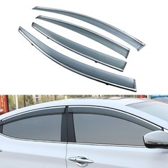 Дефлектори вікон вітровики з хром окантовкою (нерж.) для Hyundai Elantra Elantra 2011-2015