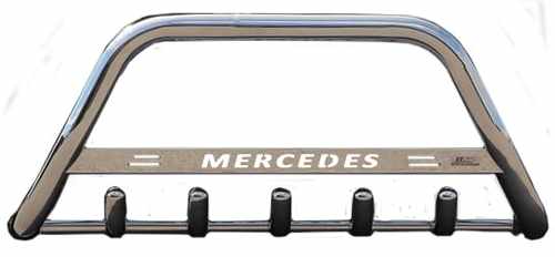 Кенгурятник з написом і грилем D51 для Mercedes W163 ML 1998-2005 (WT004)