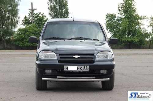 Захист переднього бампера подвійний для Chevrolet Niva 2002-2009, 2009-