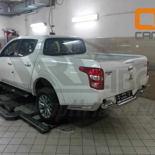Захист заднього бампера Mitsubishi L200 (2016-) Fiat FullBack (одинарна хвиля) d70