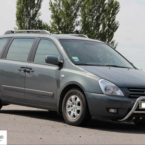 Кенгурятник з перемичкою і грилем D60 для Kia Carnival