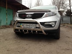 Кенгурятник з написом для New Kia Sportage R 2010-2015